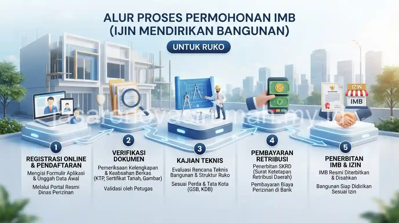 Alur pengajuan IMB ruko 2 lantai