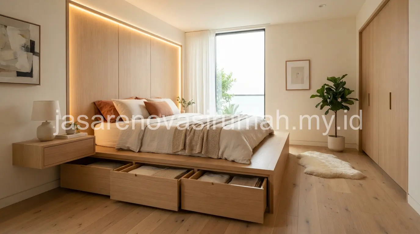 Custom bed kamar minimalis sesuai ukuran ruangan