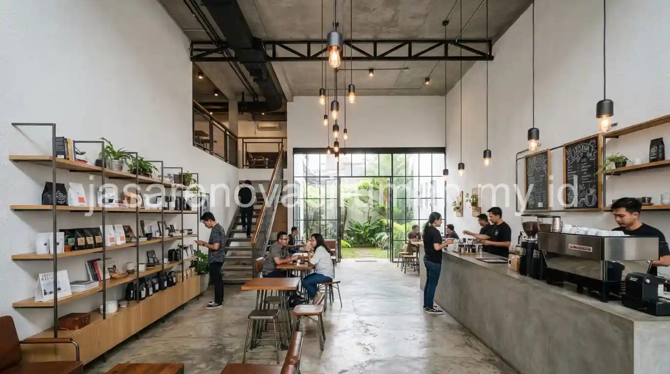 Proses fit-out interior ruko di Bogor