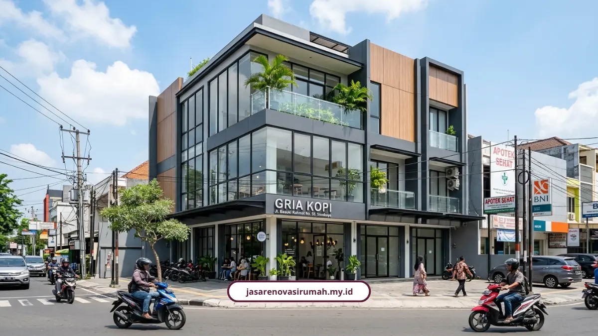 Jasa Renovasi Ruko Surabaya, Fit-Out Interior & Fasad Komersial