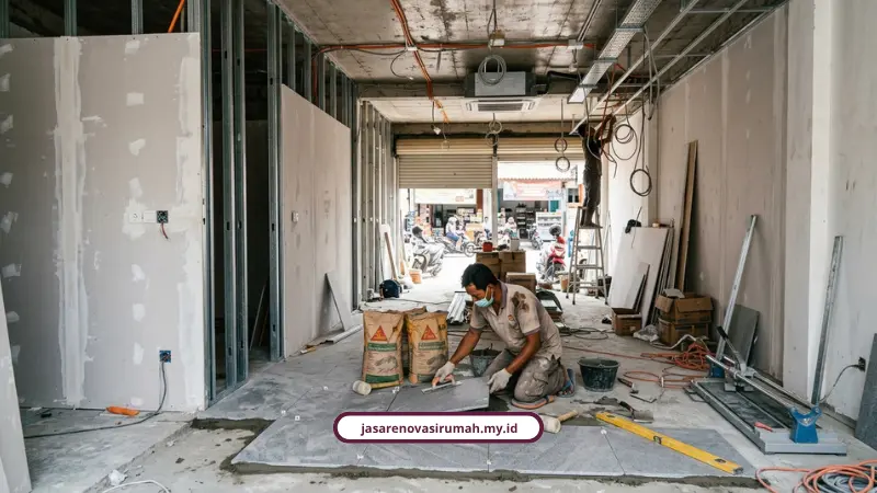 Jasa renovasi ruko Surabaya fit-out interior dan fasad komersial